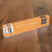 Coach Foto Team Logo Modern Namensplakette (Seite)