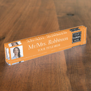 Coach Foto Team Logo Modern Namensplakette