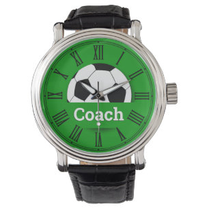 COACH Fußball, Fußballfan / individuelle Name Armbanduhr