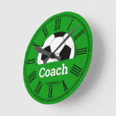 COACH Fußball, Fußballfan-Uhr /individuelle Name Runde Wanduhr (Winkel)