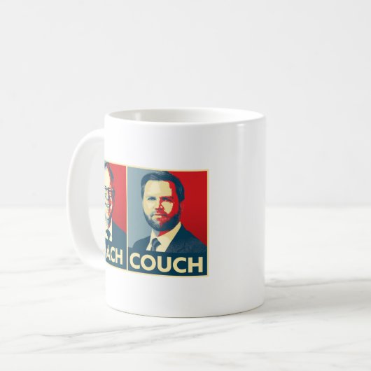 Coach gegen Couch Kaffeetasse (Vorderseite Links)