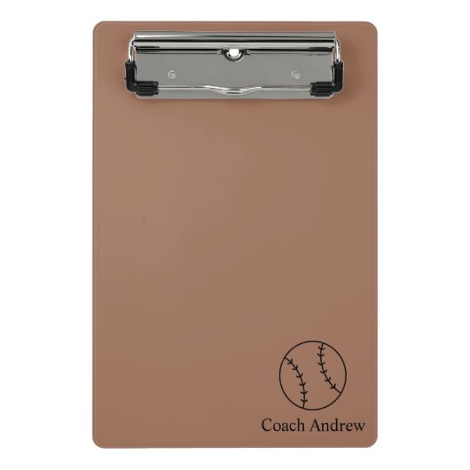 Coach Gifts Baseball, Personalized Clipboard, Gift Mini Klemmbrett (Vorderseite)