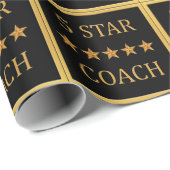 Coach Gold Fünf-Sterne-Preis Black Gift Wraps Geschenkpapier (Rolleneckpunkt)