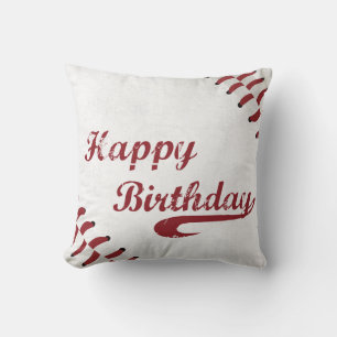 Coach Happy Geburtstag Große Grunge Baseball, Spor Kissen