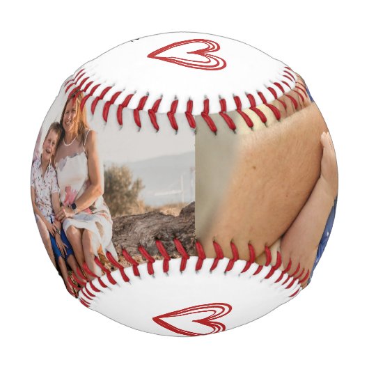 Coach in Life Custom Foto Collage Baseball (Vorderseite)