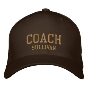 Coach Individuelle Name bestickt - Brown & Gold Bestickte Baseballkappe