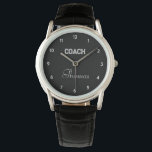 Coach Individuelle Name Typografie Personalisiert  Armbanduhr<br><div class="desc">Coach Individuelle Name Typografie Personalisiert Watch</div>