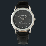 Coach Individuelle Name Typografie Personalisiert  Armbanduhr<br><div class="desc">Coach Individuelle Name Typografie Personalisiert Watch</div>