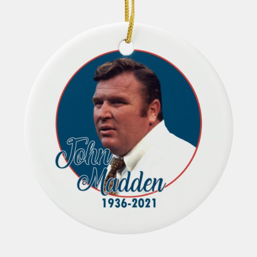 Coach John Madden Keramik Ornament (Vorne)