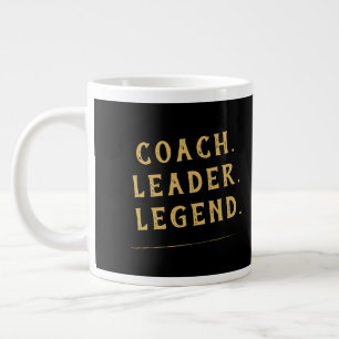 Coach Leader Legend Gold Typografie Jumbo-Tasse