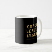 Coach Leader Legend Gold Typografie Kaffeetasse (VorderseiteRechts)