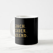 Coach Leader Legend Gold Typografie Kaffeetasse (Vorderseite Links)