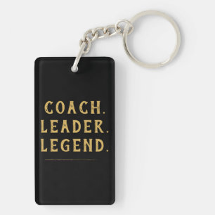 Coach Leader Legend Gold Typografie Schlüsselanhänger