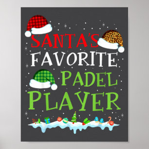 Coach Liebling s Spieler Padel Santa Padel Spaß Hu Poster