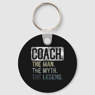 Coach Man Myth Legend Bysketbyll Pe Soccer Footbyl Schlüsselanhänger