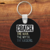Coach Man Myth Legend Bysketbyll Pe Soccer Footbyl Schlüsselanhänger (Vorderseite)