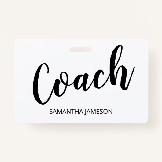 Coach Name Abzeichen Ausweis (Vorderseite)