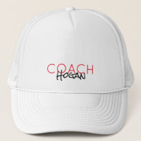 COACH NAME Benutzerdefinierter Text rot schwarzes