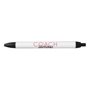 COACH NAME Custom text red black Sports Modern Kugelschreiber