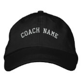 Coach Name Personalisiert bestickte Cap Black Kappe (Vorderseite)