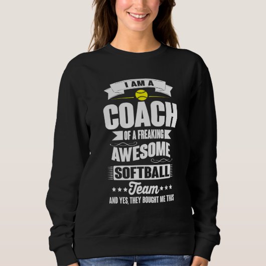 Coach Of An Awesome Softball Team  Sports Sweatshirt (Vorderseite)