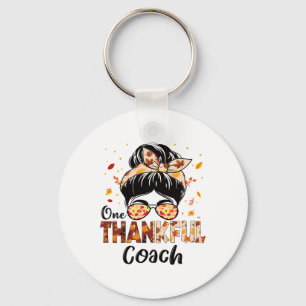 Coach One Thankful Messy Bun Erntedank Fall Y'a Schlüsselanhänger