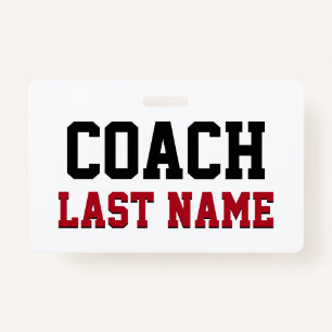 Coach Personalisiert Nachname Ausweis