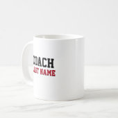 Coach Personalisiert Nachname Kaffeetasse (Vorderseite Links)