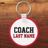 Coach Personalisiert Nachname Schlüsselanhänger (Rückseite)