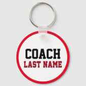 Coach Personalisiert Nachname Schlüsselanhänger (Rückseite)