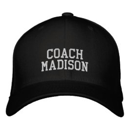 Coach personalisierte individuelle Name-Textsporta Bestickte Baseballkappe