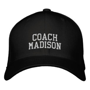 Coach personalisierte individuelle Name-Textsporta Bestickte Baseballkappe