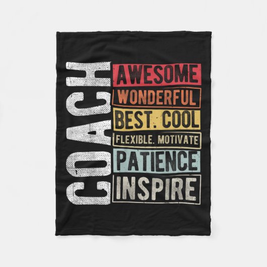 Coach Phantastisch Wunderschönes Cooles Motivieren Fleecedecke (Vorderseite)