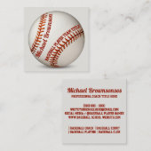 Coach Player School Sport BASEBALL Quadratische Visitenkarte (Vorne/Hinten)