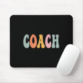 Coach Retro Groovy Vintag Frauen glücklich Erster  Mousepad (Mit Mouse)