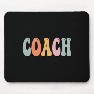 Coach Retro Groovy Vintage Frauen Glücklicher erst Mousepad