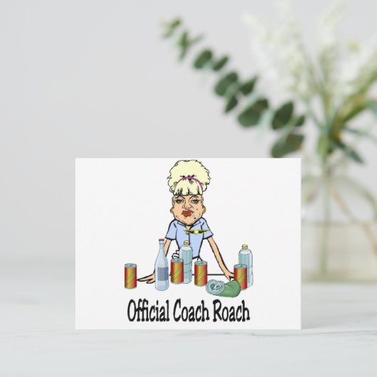 Coach Roach Postkarte (Stehend Vorderseite)