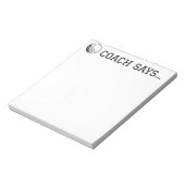 Coach sagt Golf Ball Notepad 5.5"x 6 Notizblock (Rotiert)