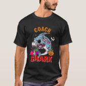 Coach Shark Halloween Hai Horror Zombie Carved P T-Shirt (Vorderseite)