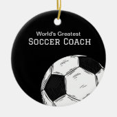 Coach Soccer Ball Weihnachtsdekoration Keramik Ornament (Vorne)