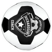 Coach - Sport-Logo - Schwarzweiß Fußball (Gedreht)