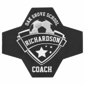 Coach - Sport-Logo - Schwarzweiß Fußball (Flach)