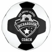 Coach - Sport-Logo - Schwarzweiß Fußball (Vorderseite)