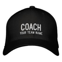 Coach Sports Team Hat - Individuelle Name Bestickte Baseballkappe