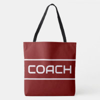 COACH Sporty Fun Weißer Text Streifen Auf Vintage