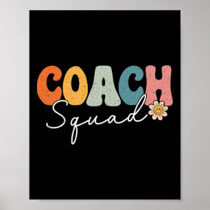 Coach Squash Zurück zur Schule Funny Gecoacht erst Poster
