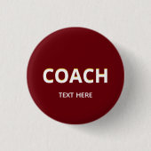 Coach Text auf Maroon Button (Vorderseite)