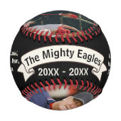 Coach Thank You Personalized Baseball with Photo (Rückseite)