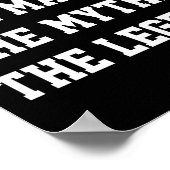 Coach The Man The Myth The Legend  Poster (Ecke)