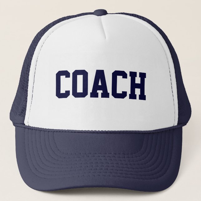 COACH Trucker Hat {Navy Blue} Truckerkappe (Vorderseite)